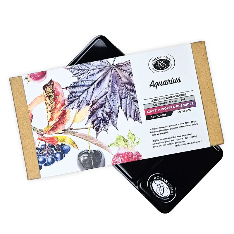Akwarele Aquarius Botanical Izabela Wolska-Kuśmider Edition 2026 zestaw 14 kolorów 01