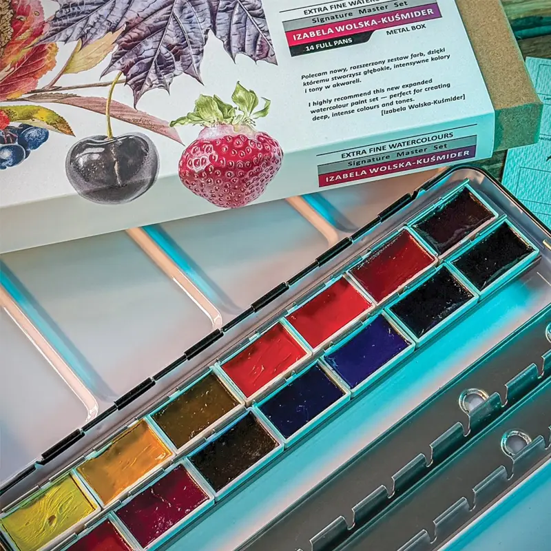 Akwarele Aquarius Botanical Izabela Wolska-Kuśmider Edition 2026 zestaw 14 kolorów