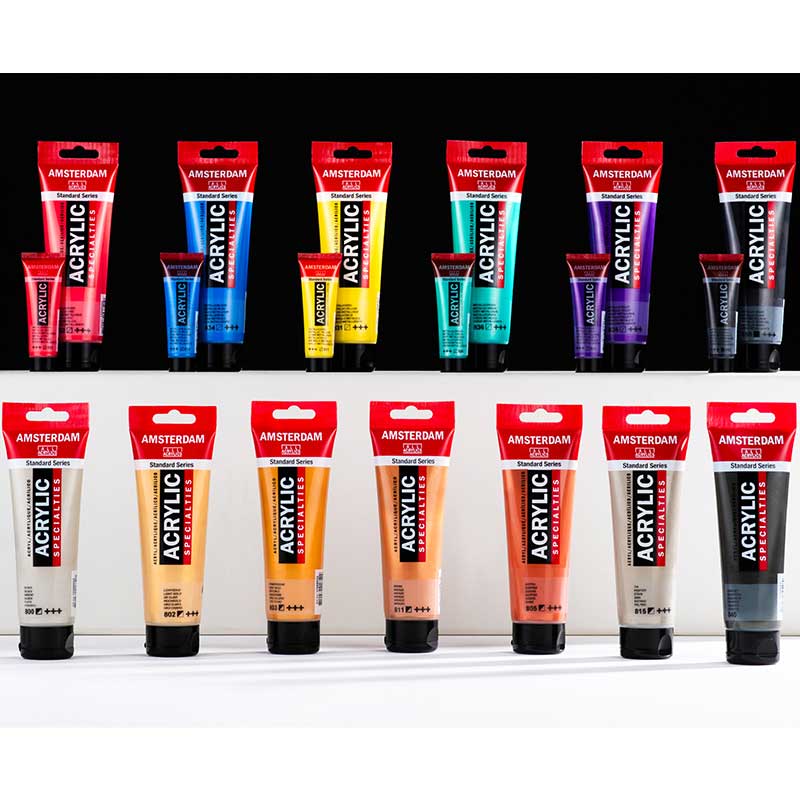 Farba akrylowa Amsterdam Acrylic 250 ml 800 silver 06