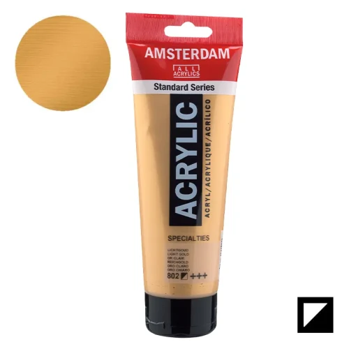 Farba akrylowa Amsterdam Acrylic 250 ml - 802 Light gold