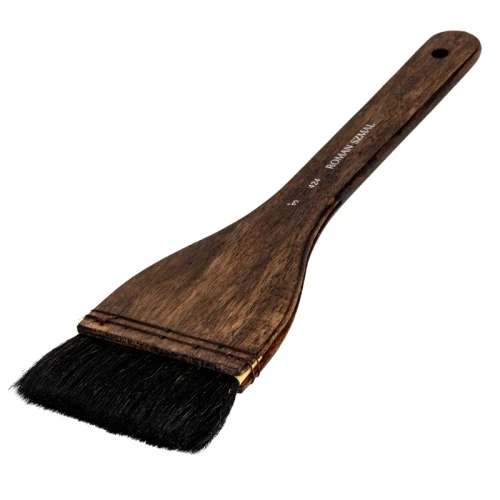 Pędzel naturalny HAKE seria 424 Roman Szmal, włosie wiewiórki - nr 3 - długa rączka