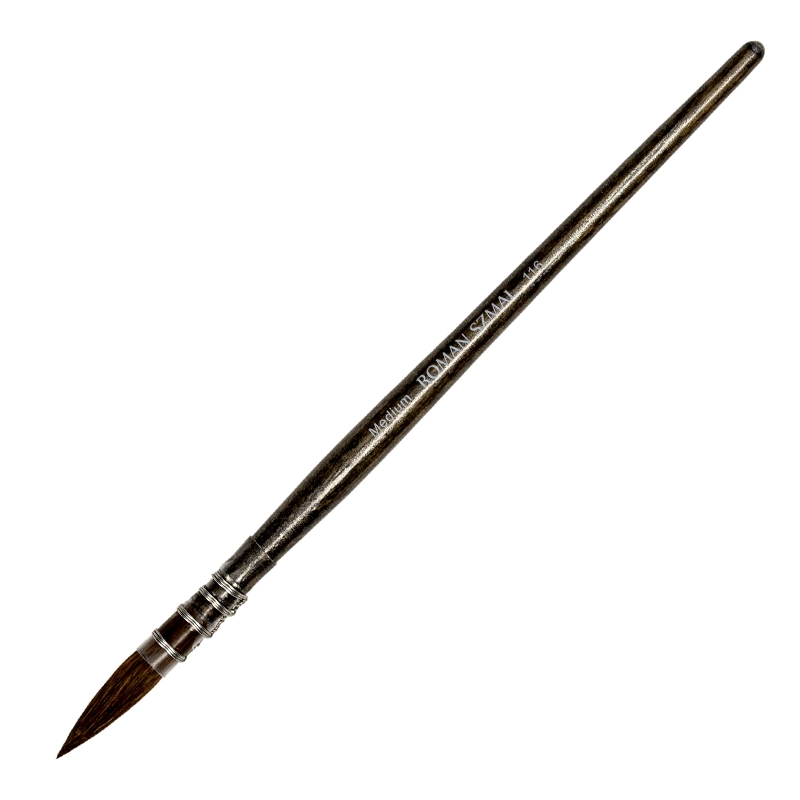 Pędzel do akwareli z włosia naturalnego Mop Black Pearl 116 - Roman Szmal Art - Medium 01
