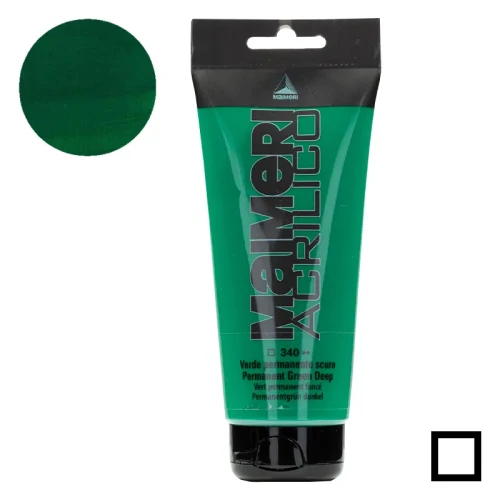 Farba akrylowa Maimeri Acrilico 200 ml - 340 Permanent green deep