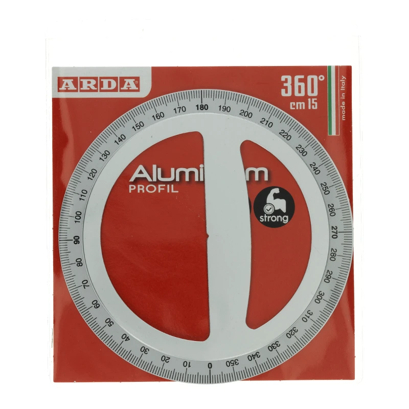 Kątomierz metalowy okrągły 360 stopni Leniar 150 mm 02