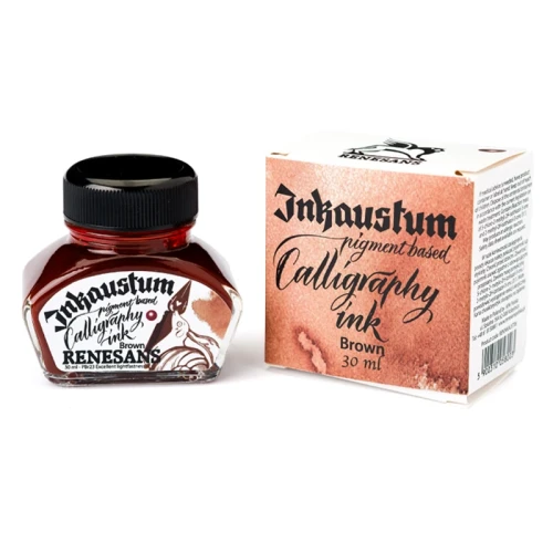 Tusz pigmentowy Renesans Inkaustum 30 ml - brązowy