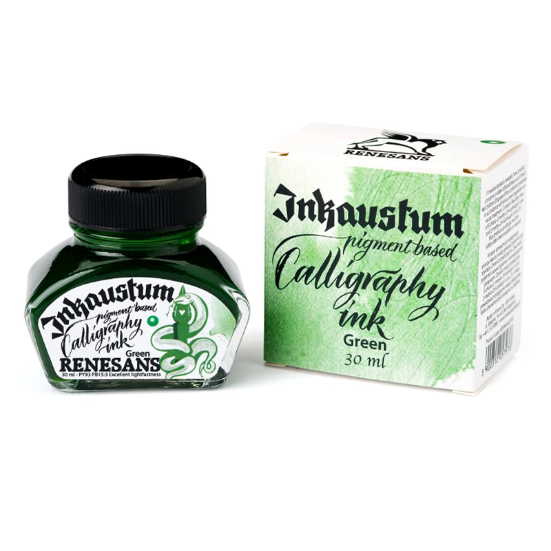 Tusz pigmentowy Renesans Inkaustum 30 ml - zielony 01