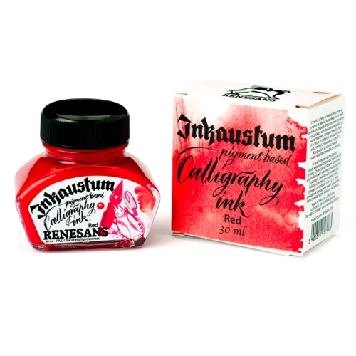 Tusz pigmentowy Renesans Inkaustum 30 ml - czerwony