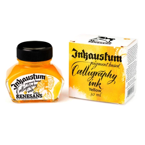 Tusz pigmentowy Renesans Inkaustum 30 ml - żółty
