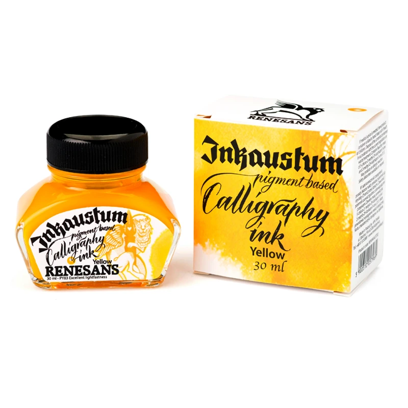 Tusz pigmentowy Renesans Inkaustum 30 ml - żółty 01