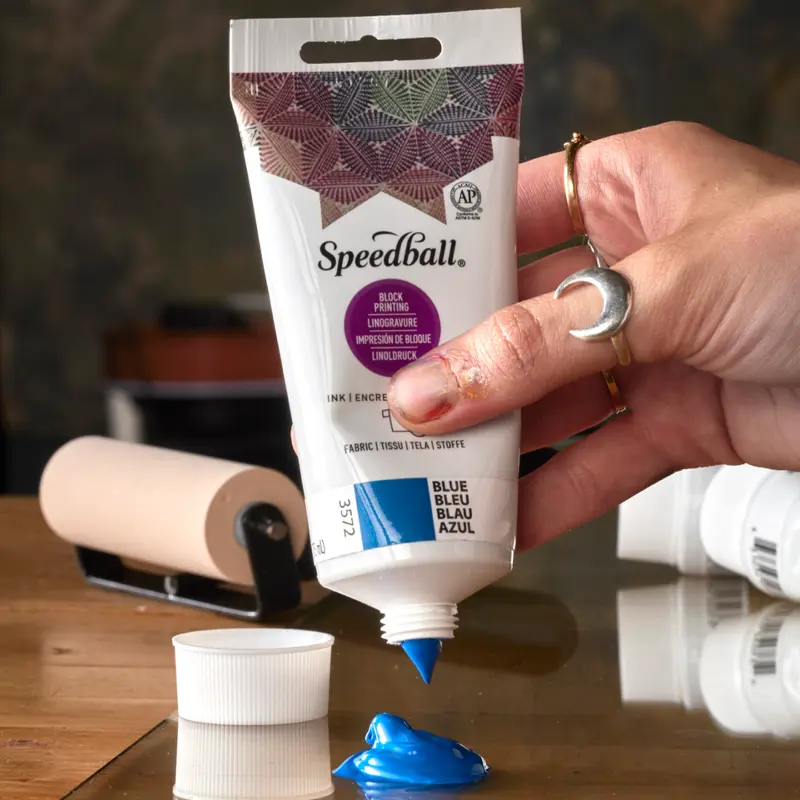 Farba graficzna do tkanin Speedball 75 ml White