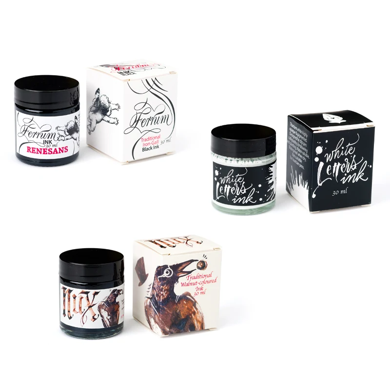 Tusz atrament tradycyjny Renesans Nux 30 ml - orzechowy 02