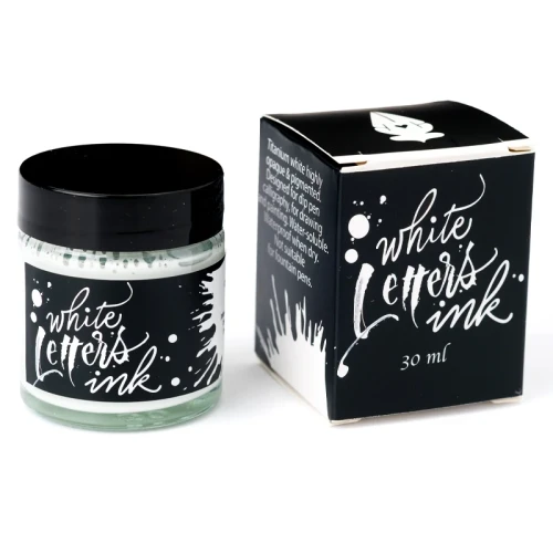 Tusz pigmentowy Renesans White Letters 30 ml - biały