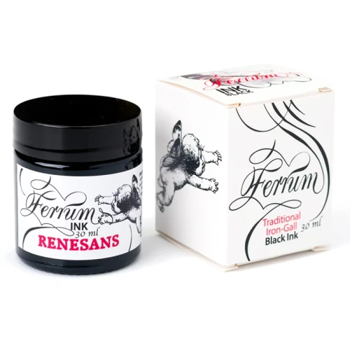 Tusz atrament żelazowo-galusowy Renesans Ferrum 30 ml - czarny