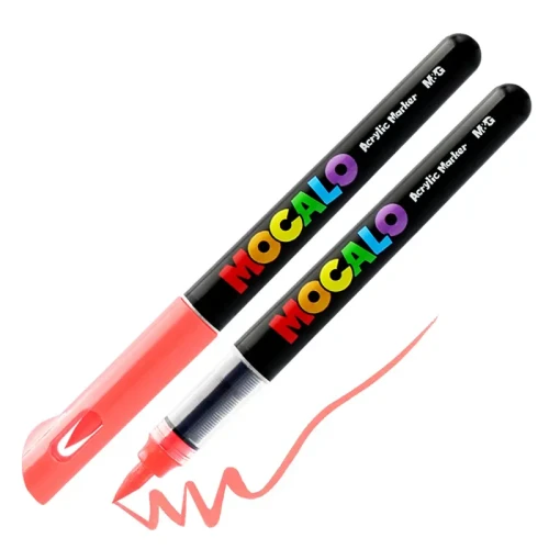 Pisak akrylowy pędzelkowy M&G Mocalo - 210 Czerwony neon