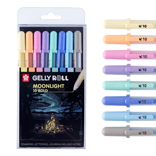 Długopisy żelowe Gelly Roll Moonlight zestaw 8 szt. - Pastel
