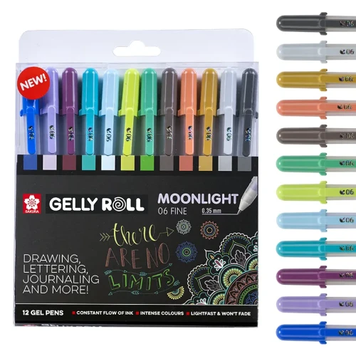Długopisy żelowe Gelly Roll Moonlight zestaw 12 szt. Cosmos