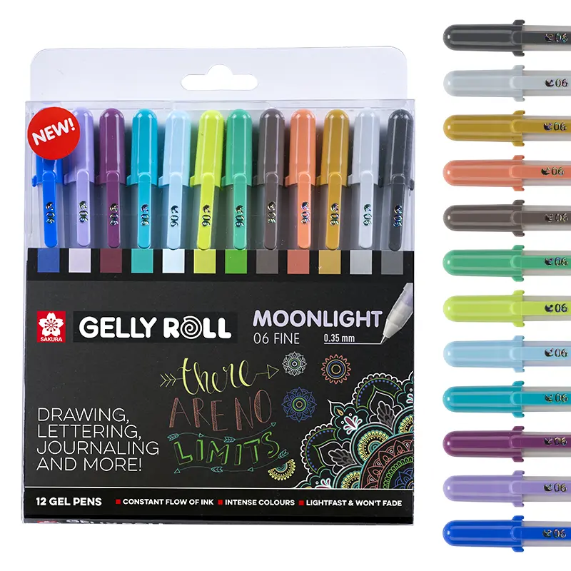 Długopisy żelowe Gelly Roll Moonlight zestaw 12 szt. Cosmos 01