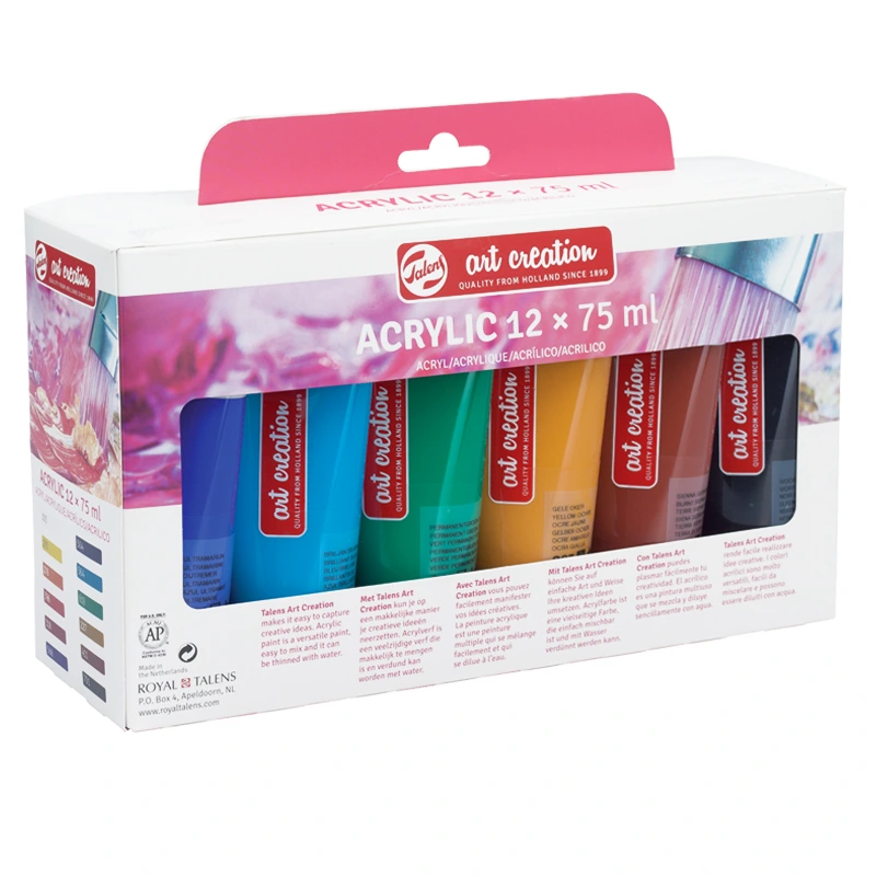 Farby akrylowe Art Creation zestaw 12 x 75 ml Royal Talens