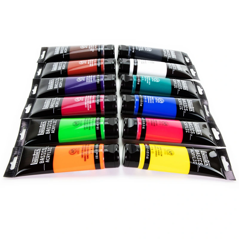 Farby akrylowe Liquitex Basics zestaw 12 x 118 ml