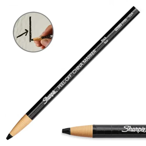 Marker woskowy dermatograf Peel-Off Sharpie China Marker Czarny