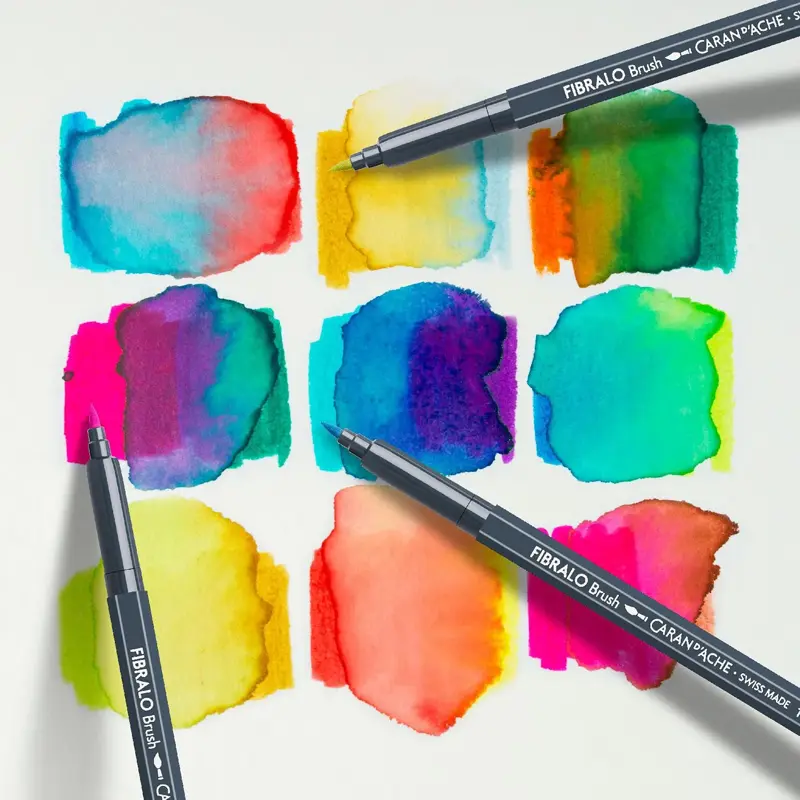 Brushpeny Caran d'Ache Fibralo zestaw 15 kolorów 04