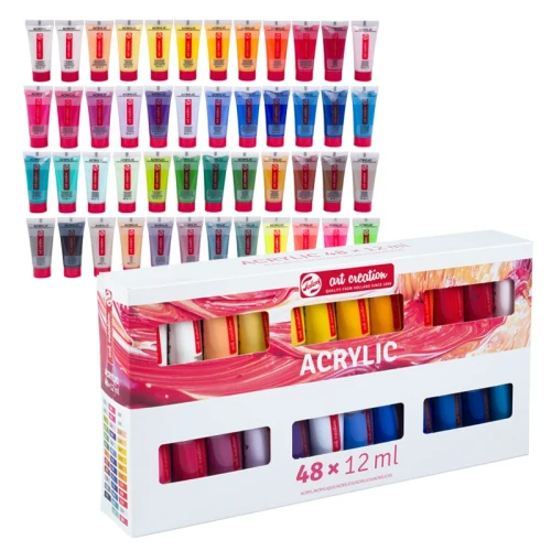 Farby akrylowe Art Creation Royal Talens zestaw 48 x 12 ml