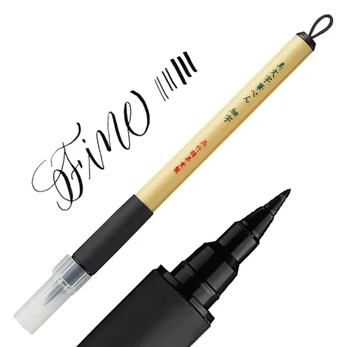 Brushpen Kuretake Bimoji Fude Pen XT-2 - Fine black