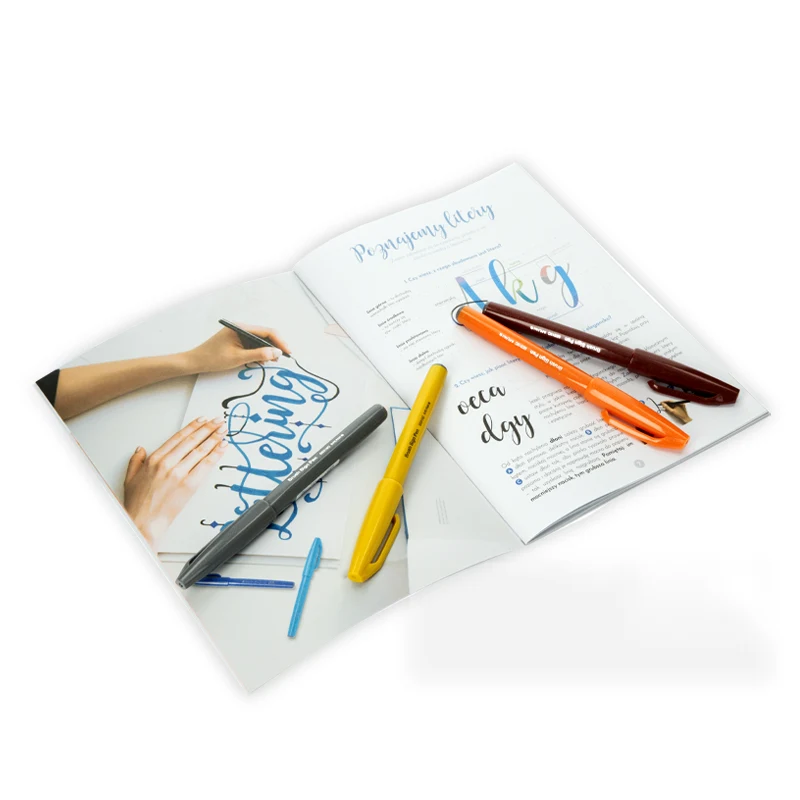 Zestaw do nauki kaligrafii i liternictwa Pentel Touch Brush Pen SET2 06