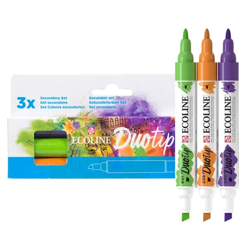 Markery wodne Ecoline Duotip zestaw 3 szt. Secondary