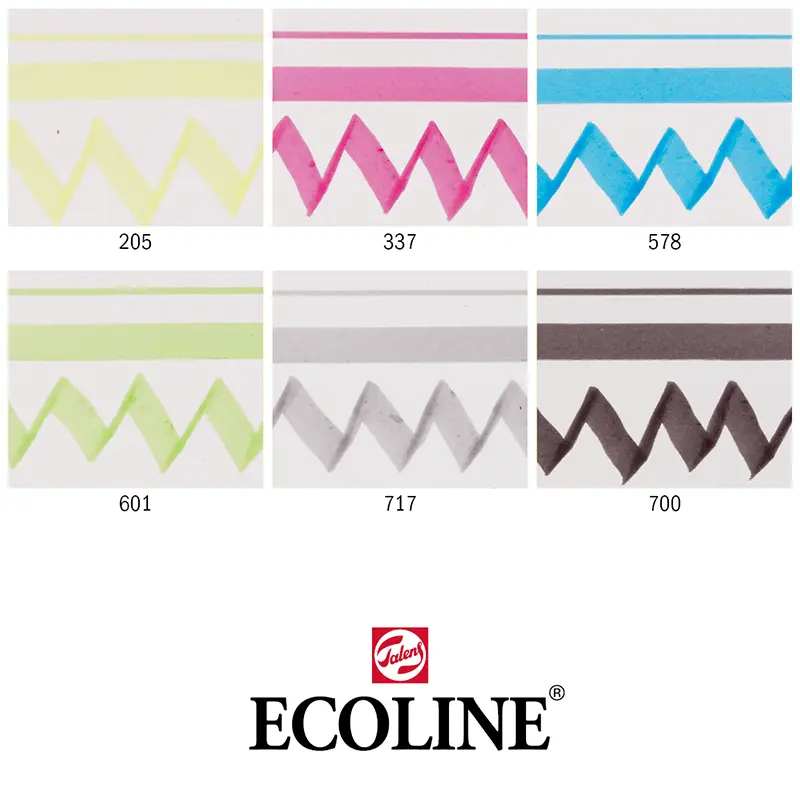 Markery wodne Ecoline Duotip zestaw 6 szt. Basic 04