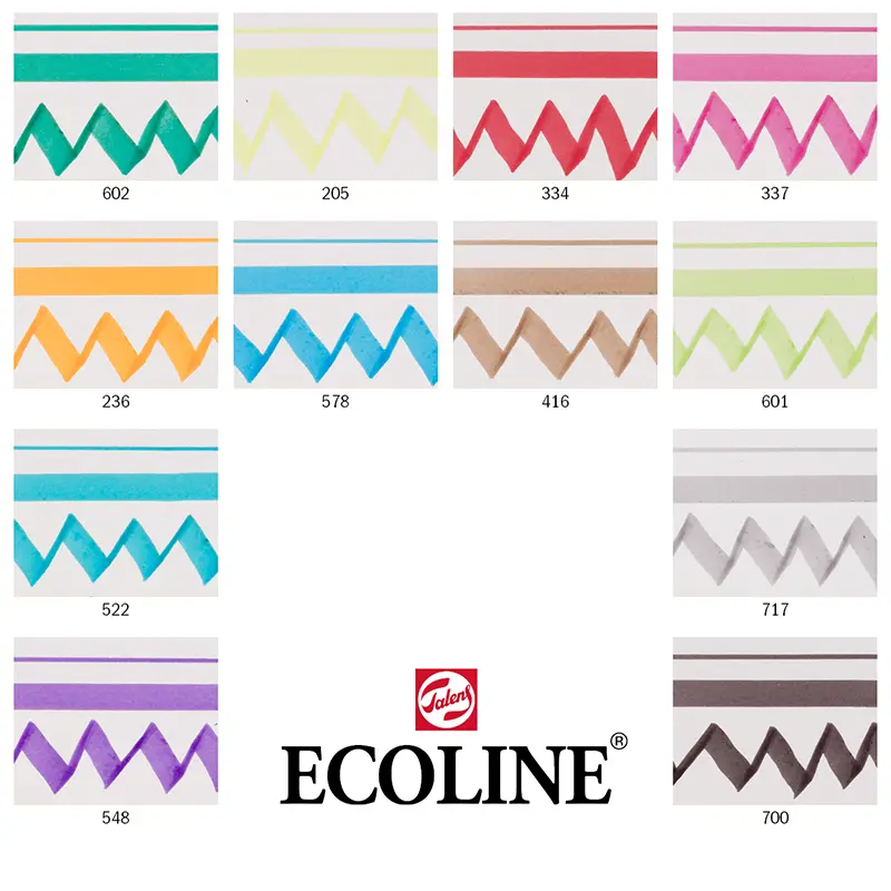 Markery wodne Ecoline Duotip zestaw 12 szt. Basic 04