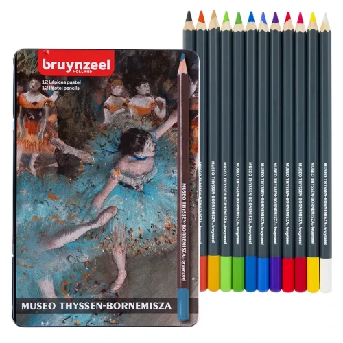 Kredki pastelowe suche Bruynzeel - 12 sztuk