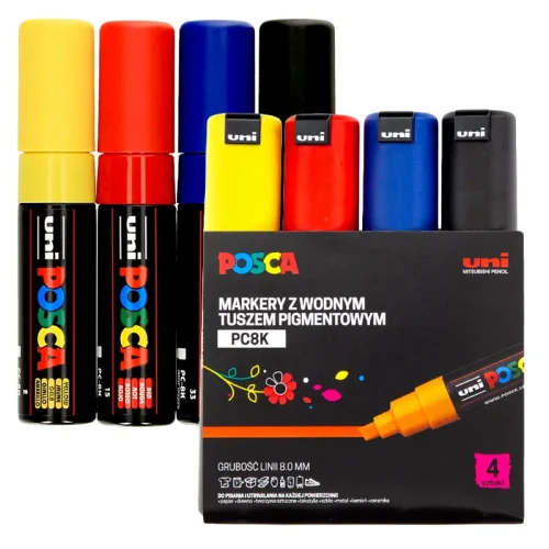 Zestaw markerów POSCA PC-8K zestaw - 4 szt.
