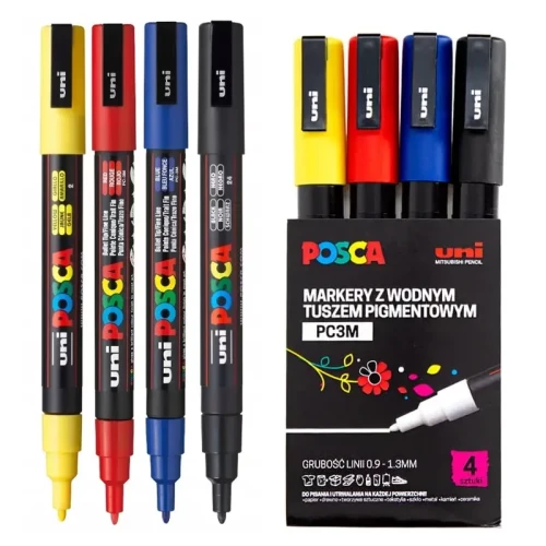 Zestaw markerów POSCA PC-3M 4 szt.