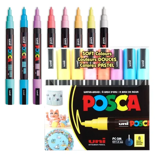 Markery POSCA PC-3M zestaw 8 szt. Soft Colors
