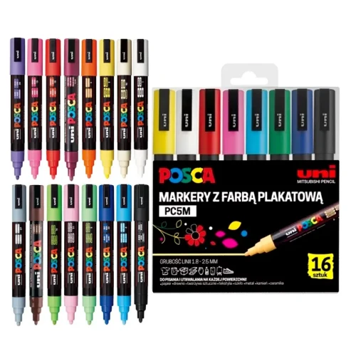 Zestaw markerów POSCA PC-5M 16 szt.