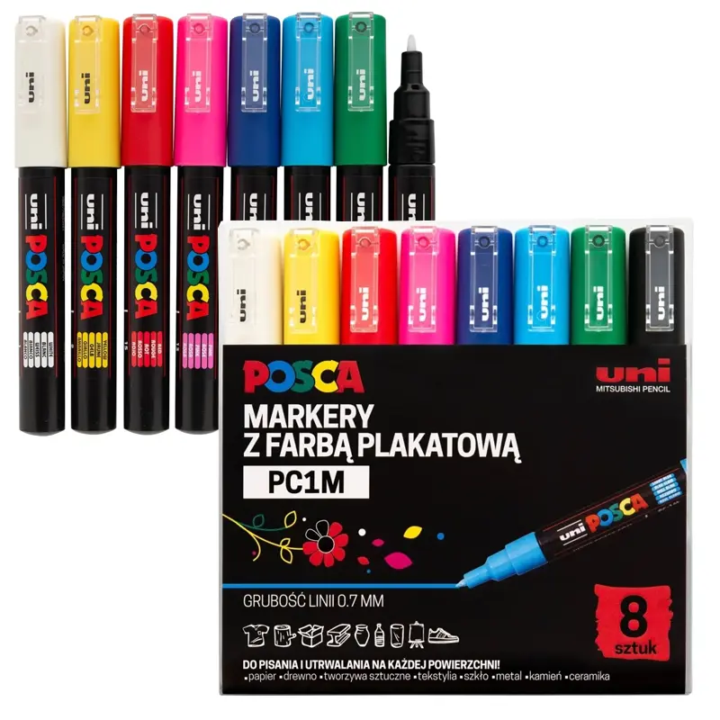 Zestaw markerów POSCA PC-1M 8 szt.