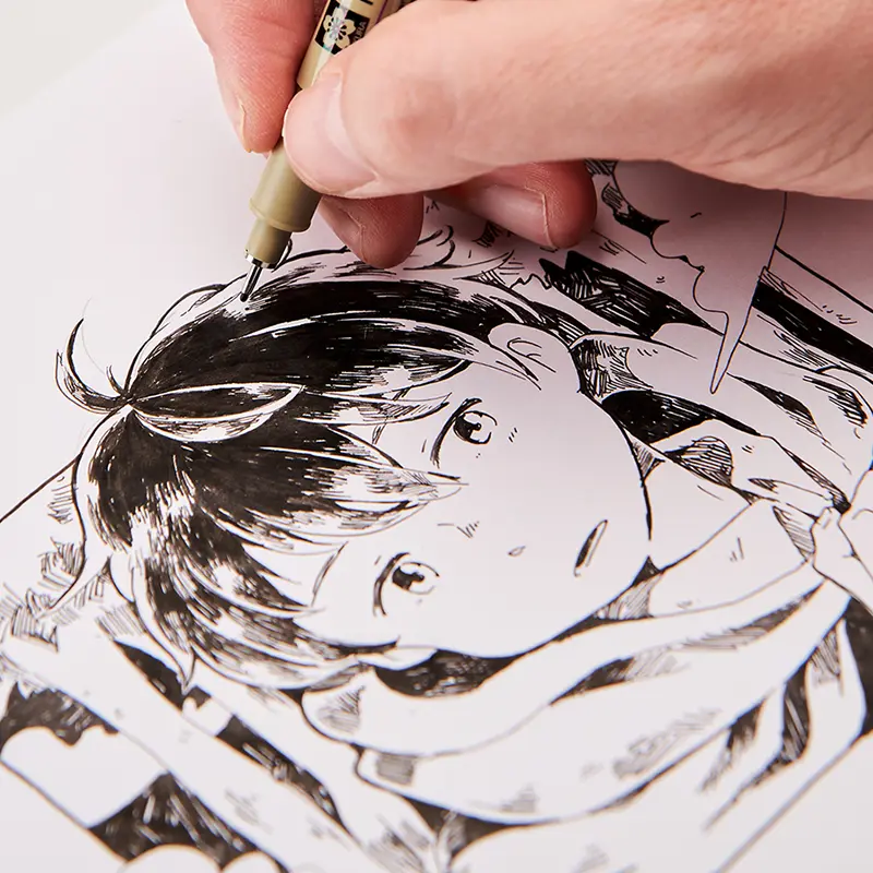 Cienkopisy Pigma Micron Manga Sepia 4 szt. - 01, 05, 1, BR 02