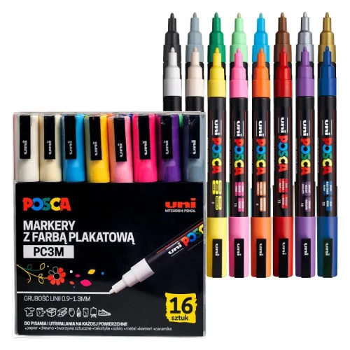 Zestaw markerów POSCA PC-3M 16 szt.