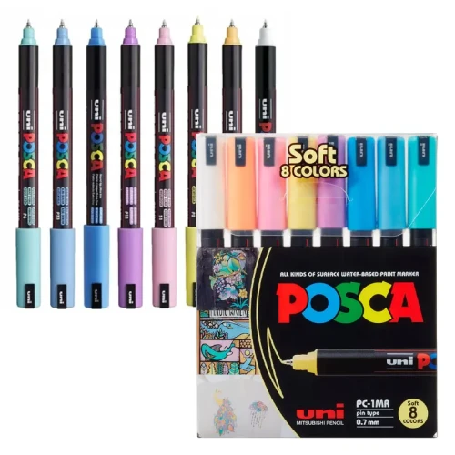 Markery POSCA PC-1MR zestaw 8 szt. Soft Colors