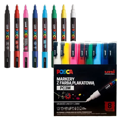 Zestaw markerów POSCA PC-3M 8 szt. - Basic