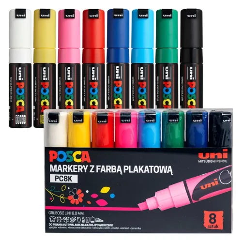 Zestaw markerów  POSCA PC-8K 8 szt. - Basic