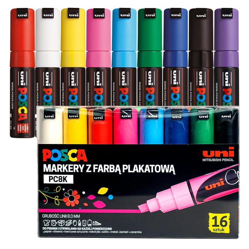Zestaw markerów POSCA PC-8K 16 szt.