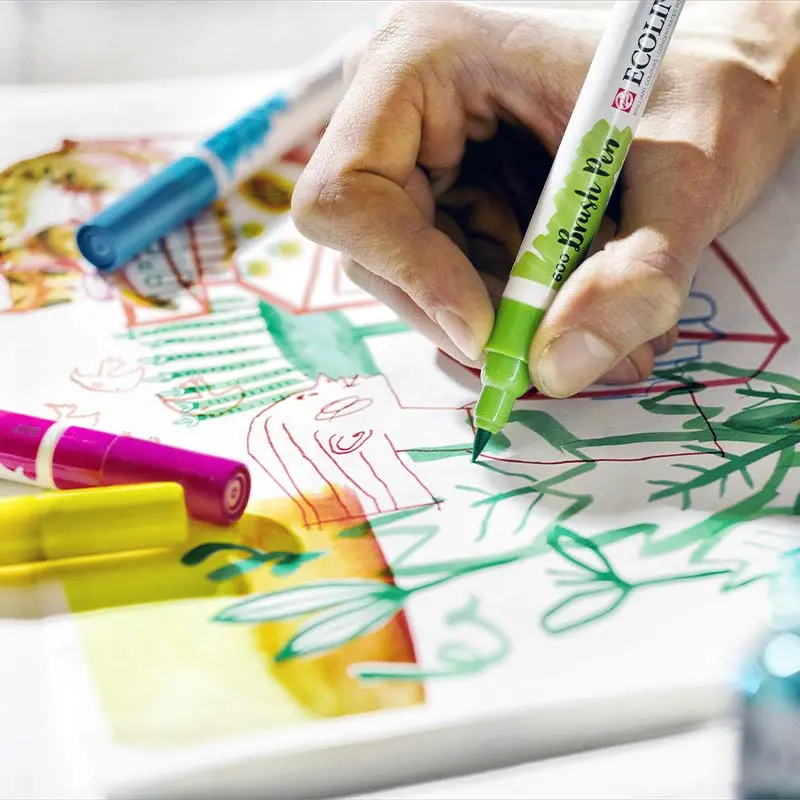 Markery Ecoline Brush Pen zestaw 10 szt. Botanic 02