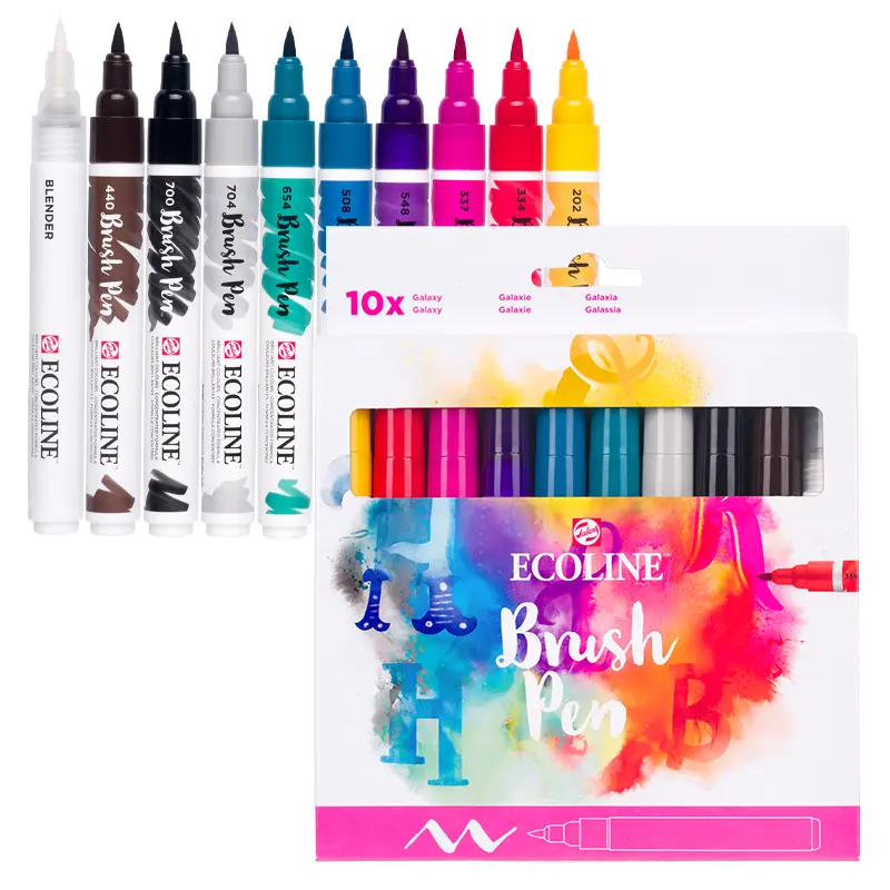 Markery Ecoline Brush Pen zestaw 10 szt. Galaxy 01