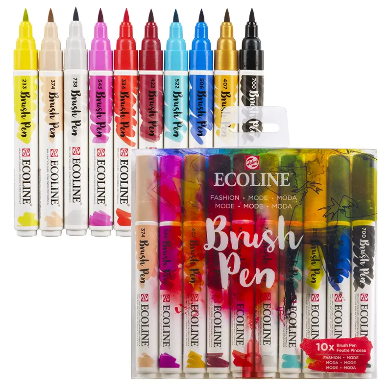 Markery Ecoline Brush Pen zestaw 10 szt. Fashion 01