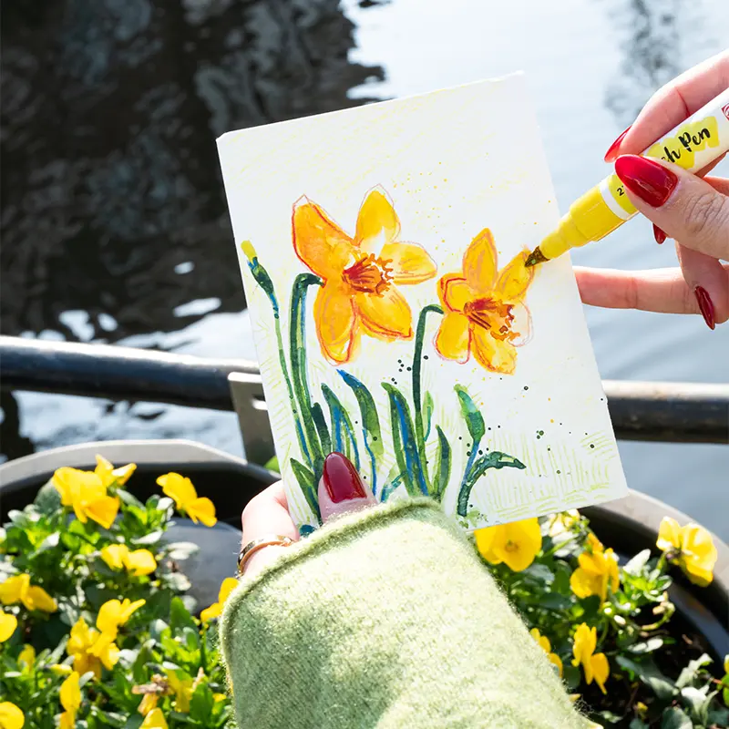 Markery Ecoline Brush Pen zestaw 15 szt. Primary 02