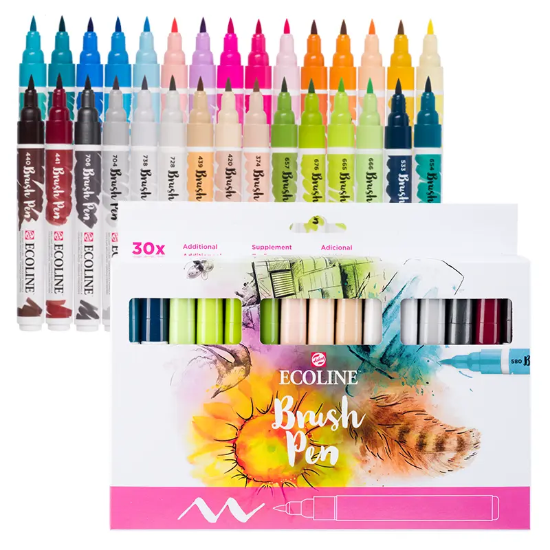 Markery Ecoline Brush Pen Royal Talens zestaw 30 szt. Additional 01