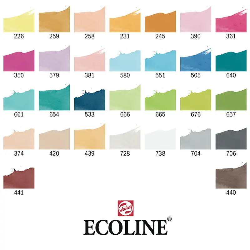 Markery Ecoline Brush Pen Royal Talens zestaw 30 szt. Additional 02