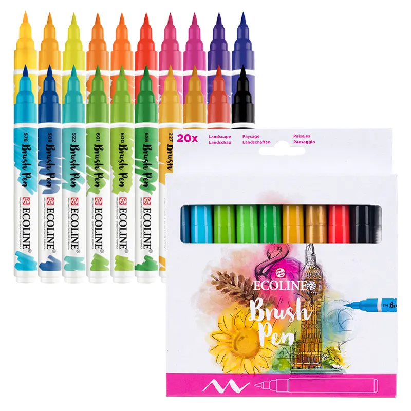 Markery Ecoline Brush Pen zestaw 20 szt. Landscape 01